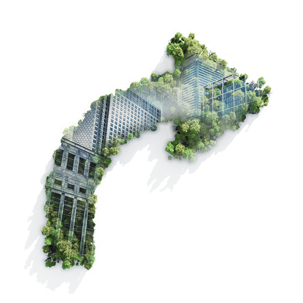 grünbewachsender Pfeil